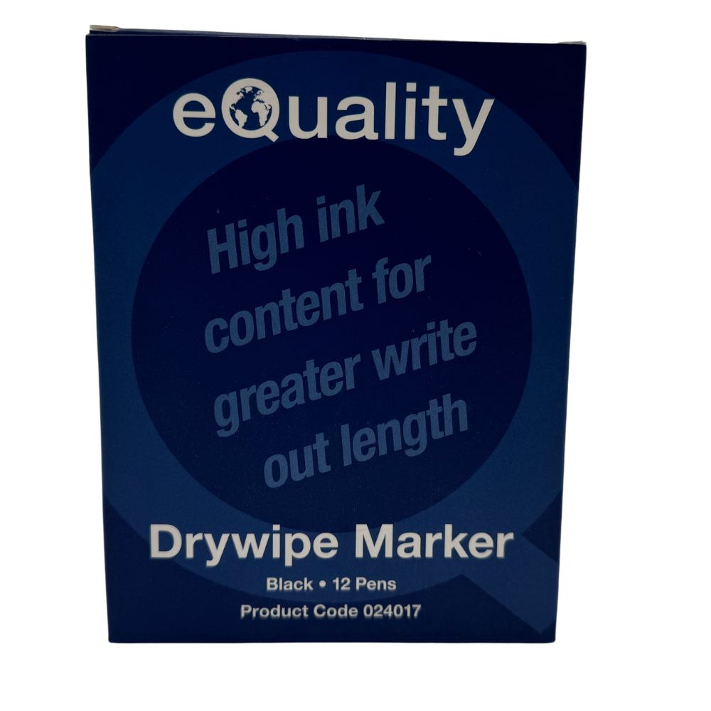 12 eQuality Drywipe Markers (Black)