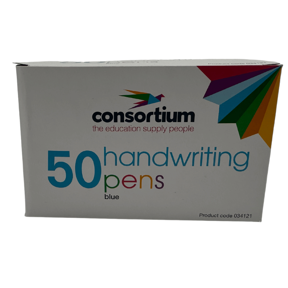 50 Blue Handwriting Pens
