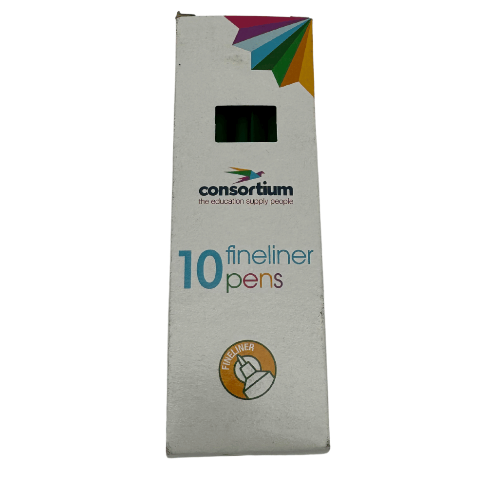 10 Green Fineliner Pens