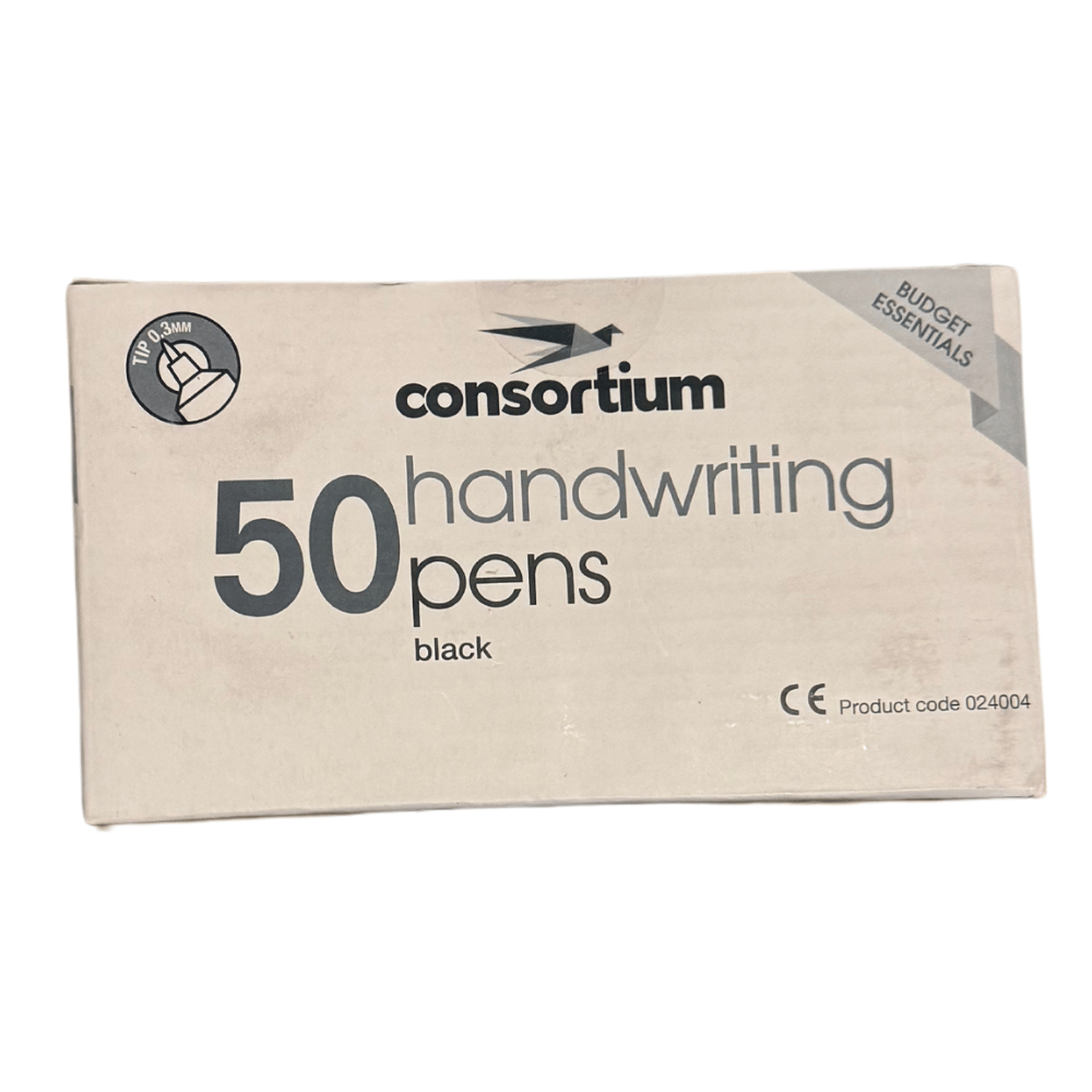 50 Black Handwriting Pens