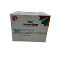 36 Premium Drywipe Markers (Assorted Colours)