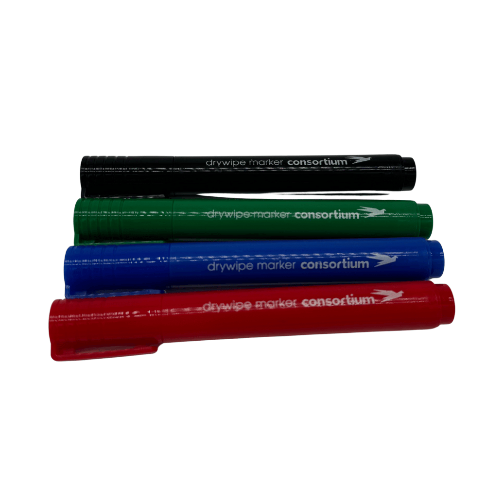 36 Premium Drywipe Markers (Assorted Colours)