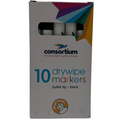 10 Premium Drywipe Markers (Black)