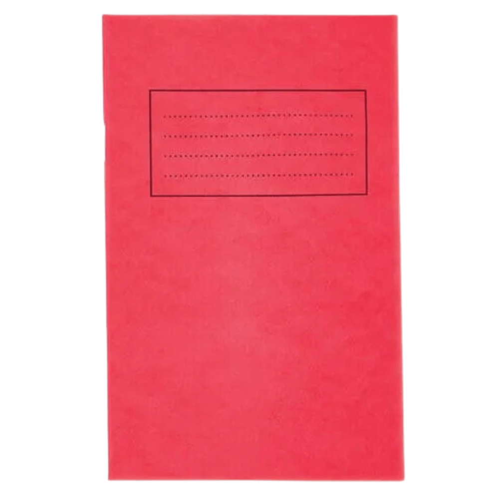 64pg Exercise Book - 6.5"x4" - 8mm Ruled (Red)